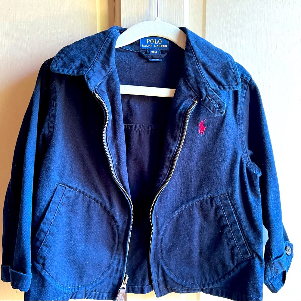 Polo Ralph Lauren navy blue light weight zip-up jacket